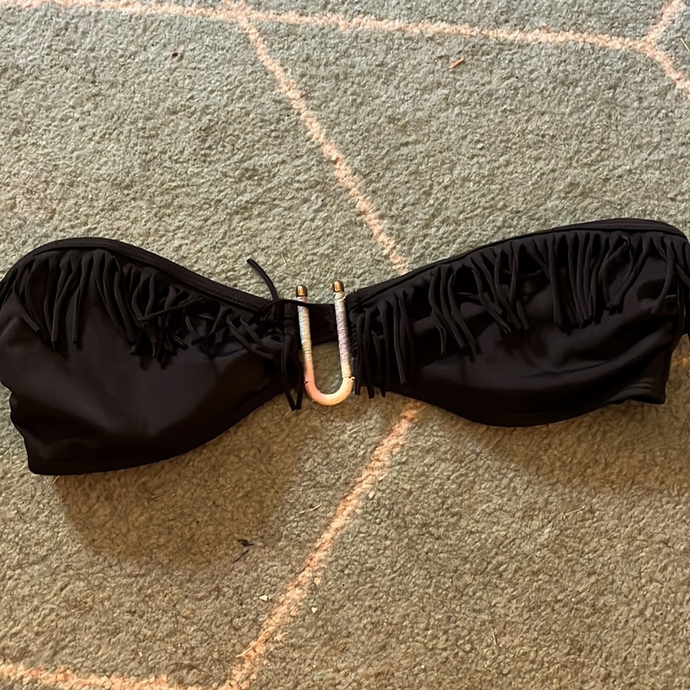 LA Hearts Black Bandeau Bathing suit top